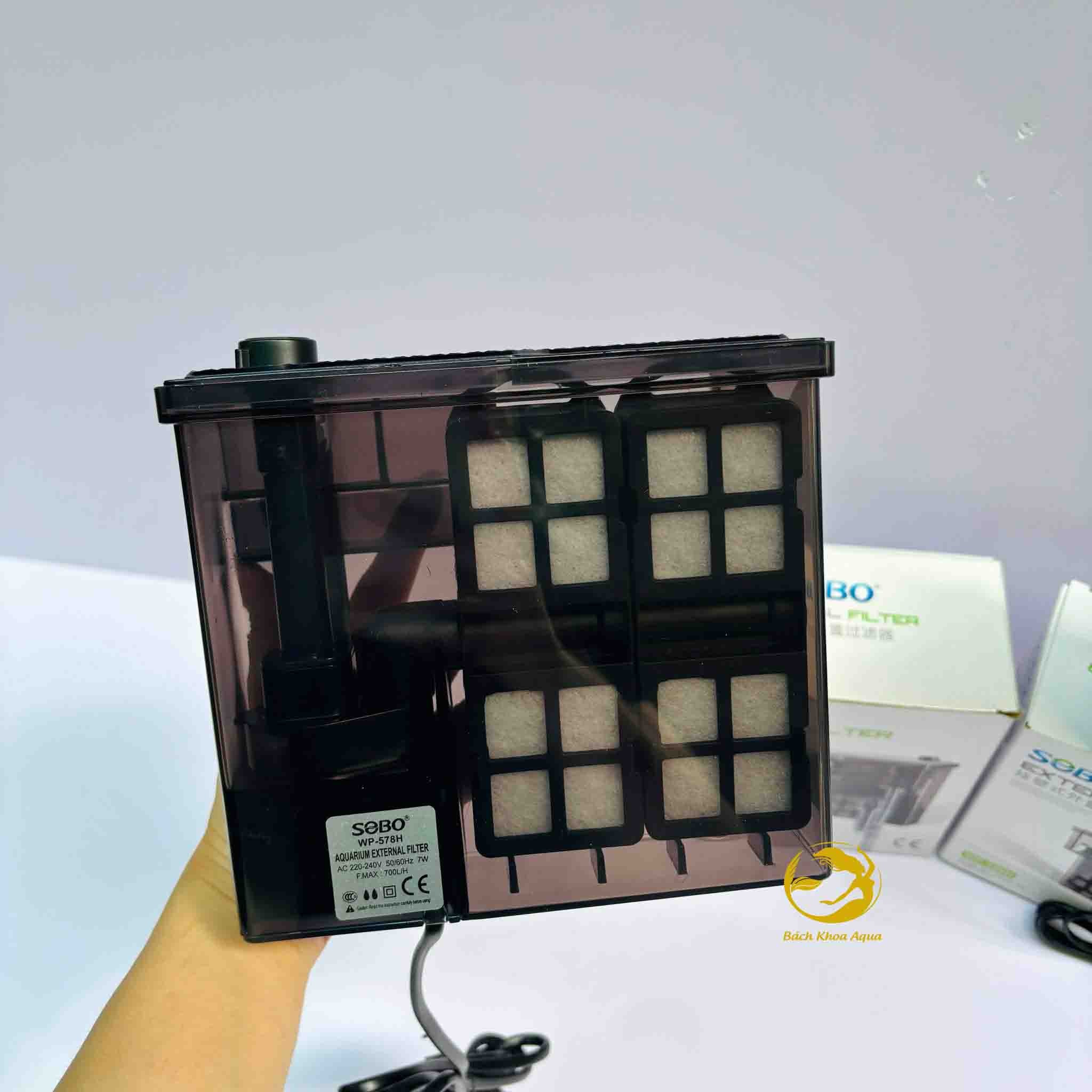 Lọc thác Sobo WP-558H / WP-578H lọc nước cho bể cá cảnh
